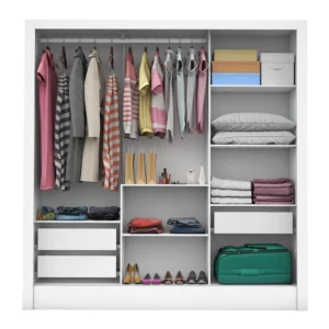 Alternative view of Guarda-roupa Dubai Branco 3 Portas C/ 1 Espelho Larg. 1.79m - Carioca