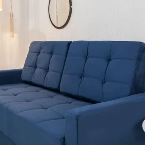 Alternative view of Sofá Áustria 3 Lugares + Poltrona Áustria Veludo Azul A16