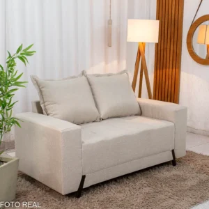 Sofá 2 lugares 8100 1.55m Linho Bege 24