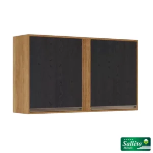 Aéreo Pérola 2 Portas Cinamomo/Preto Larg. 1.20m - Sallêto
