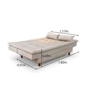 Alternative view of Sofá Cama Premium Veludo Bege 2269 Larg. 1.80m