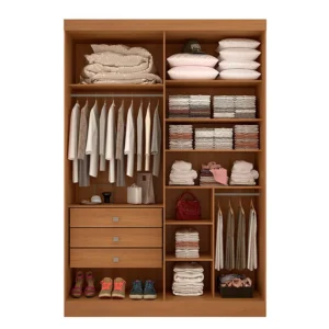 Alternative view of Roupeiro Solteiro Da Vinci Plus Cinamomo 4 Portas 3 Gavetas 100% MDF Larg. 1.85m - D Doro
