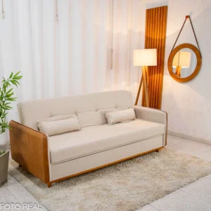Sofá Cama Ipanema Baú Linho Bege