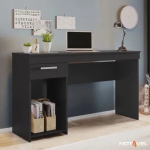 Mesa Office NT 2070 Larg. 1.08m Preto 1 Gaveta Notável