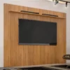 OUTLET - Painel Curitiba Cinamomo Frisado TV até 75 Polegadas Larg. 2.24m - Valdemoveis