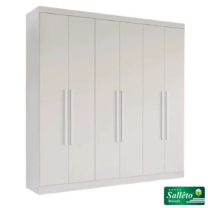 Roupeiro Recife Branco 6 Portas Larg. 1.80m - Sallêto
