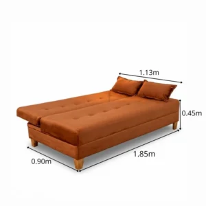 Alternative view of Sofá Cama Arpoador Veludo Terracota 12116 Larg. 1.85m