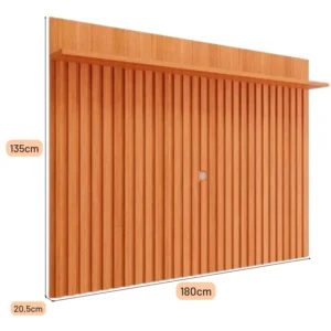 Alternative view of Painel Ripado Speed Trend Larg. 1.80m Cinamomo 100% MDF para TV até 70" - Permóbili