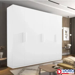 Guarda-roupa Casal Colibri Branco 6 Portas 6 Gavetas Larg. 2.05m - D Doro