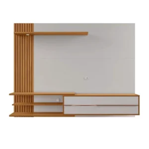 Alternative view of Painel NT 1355 Larg. 1.82m Off/Freijó Ripado para TV até 65" - Notável