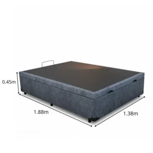 Alternative view of Base Box Baú Casal Prime Confort Corino Petróleo Blindado 138x188x45 - Issacar