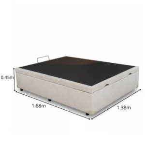 Alternative view of Base Box Baú Casal Prime Confort Corino Palha Blindado 138x188x45 - Issacar