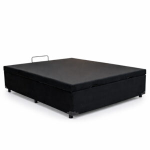 Alternative view of Base Box Baú Casal Prime Confort Sued Preto Blindado 138x188x45 - Issacar