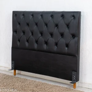 Cabeceira Queen Vitória Korino Preto Larg. 1.60m