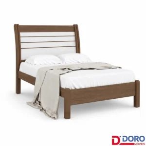 Cama Casal Esmeralda Plus Larg. 1.50m Castanho/Off - D Doro