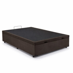 Alternative view of Base Box Baú Casal Prime Confort Sued Marrom Blindado 138x188x45 - Issacar