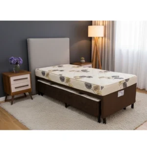 Alternative view of Cama Solteiro Unibox C/ Cama auxiliar Sonho Bom Marrom - Nosso Sonho