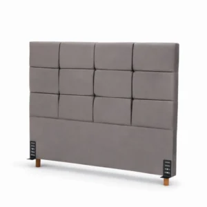 Cabeceira Casal Itália Veludo Cinza Larg. 1.40m