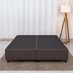 Alternative view of Base Box Queen Bipartido Universal Marrom Bordado 158x198x40 - Gazin