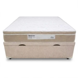 Alternative view of Colchão Casal Airtech Springpocket Molas Ensacadas Ortobom + Box Baú Casal Prime Confort Korino Linho Palha Blindado Issacar - 138x188x70 | Suporta até 240kg
