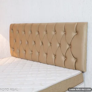 Painel Casal 1.40 Lavínia Veludo Bege