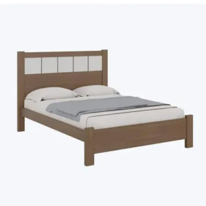 Cama Casal Primícia Castanho/Off Larg